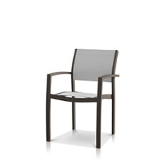Dining Arm Chair Tex Gray Frame / Cloud Gray Sling